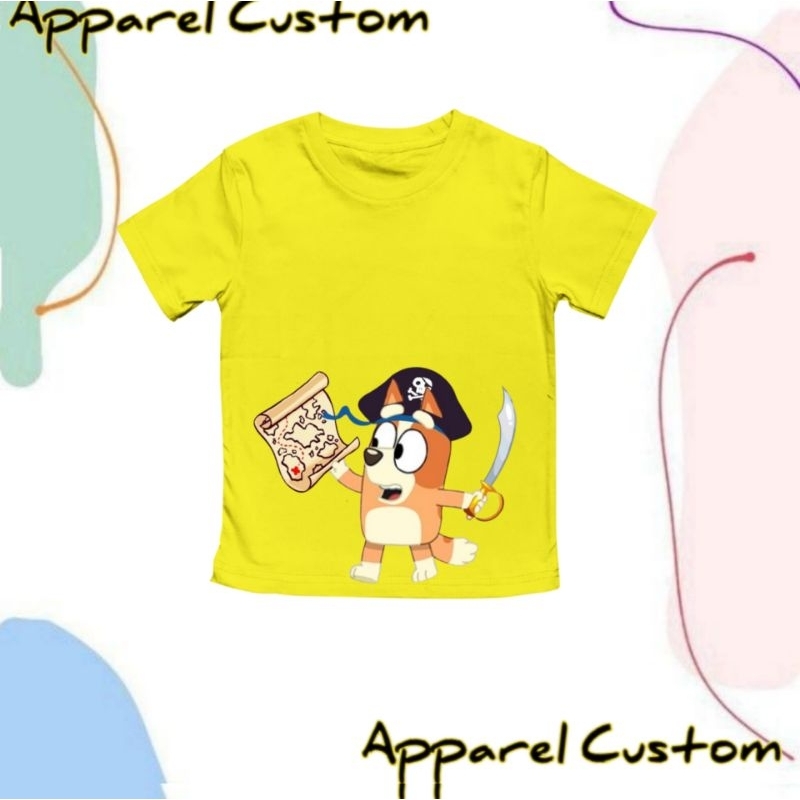 Baju Anak Kaos Anak Motif Chili Heeler Bluey