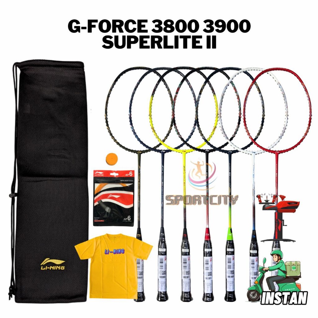 Raket Badminton Lining GFORCE 3800 3900 SUPERLITE II 2 G Force Original