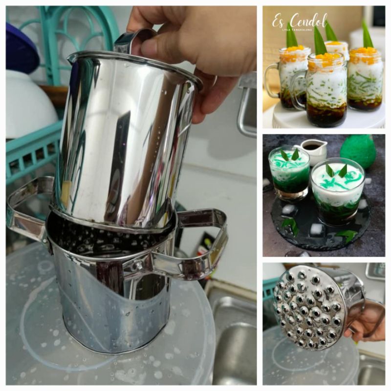 cetakan cendol dawet | cendol sruut | cetakan cendol stainless | es cendol dawet | es doger