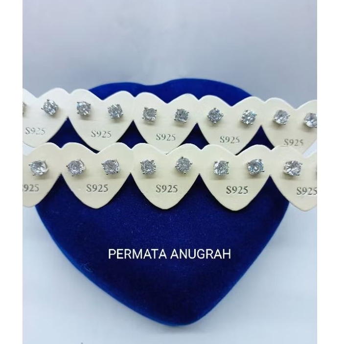 ANTING TUSUK DESI,GIWANG PERAK ASLI 925 LAPIS MAS PUTIH