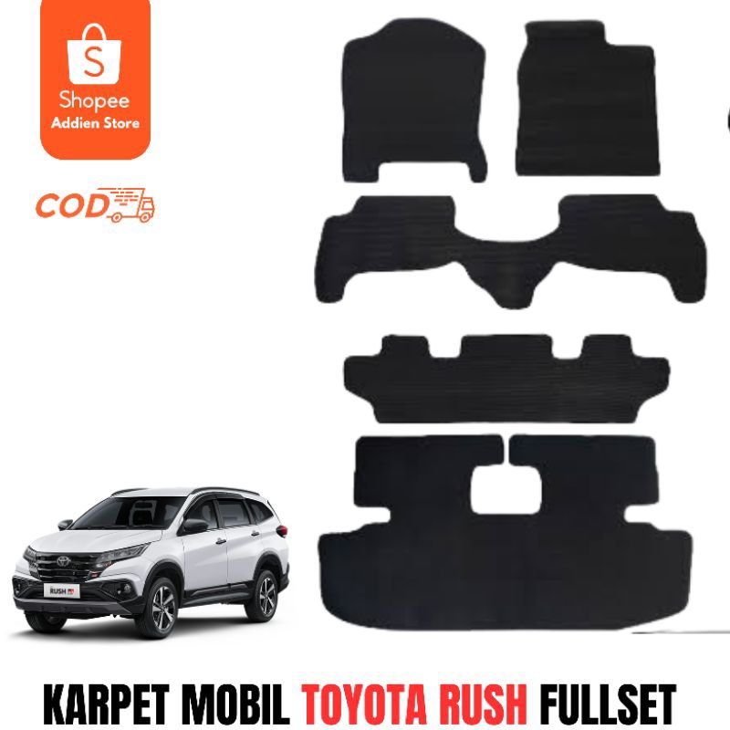 Karpet Mobil Toyota Rush fullset alas kaki matras karet mobil Rush fullset