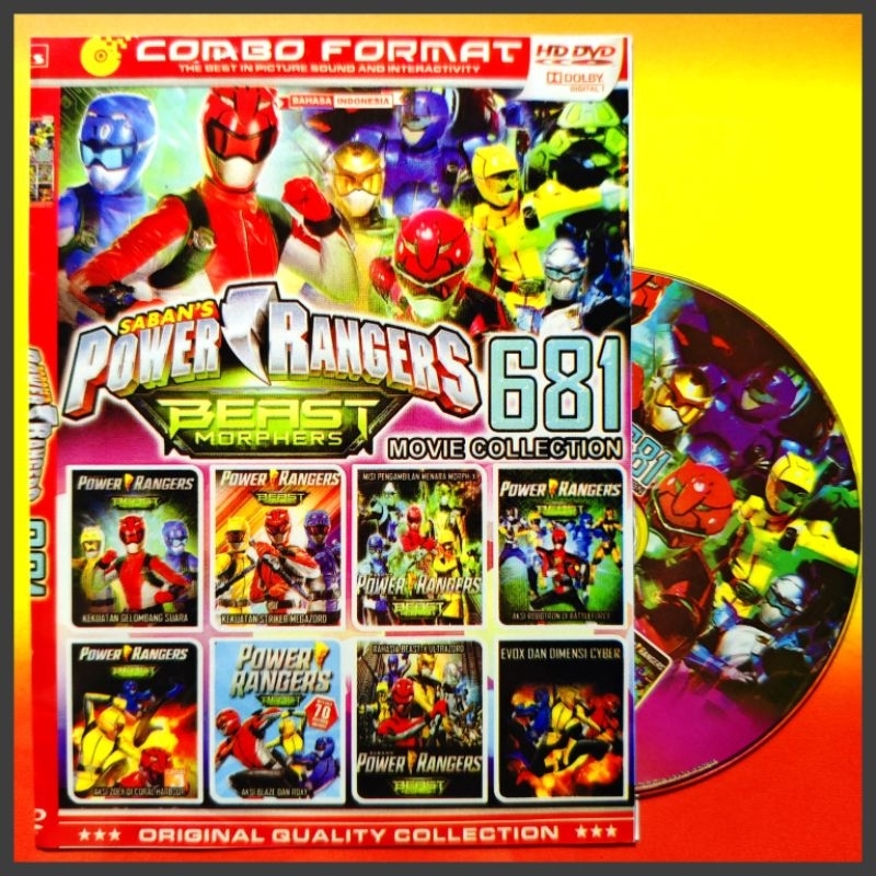 Kaset Film Kartun Anak Koleksi POWER RANGERS Beast Morphers Vol. 681 Terlaris Bahasa Indonesia