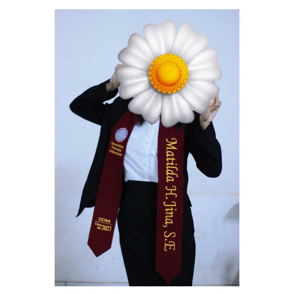 [2 LAPIS] Selempang Wisuda Kalung Bordir Hits