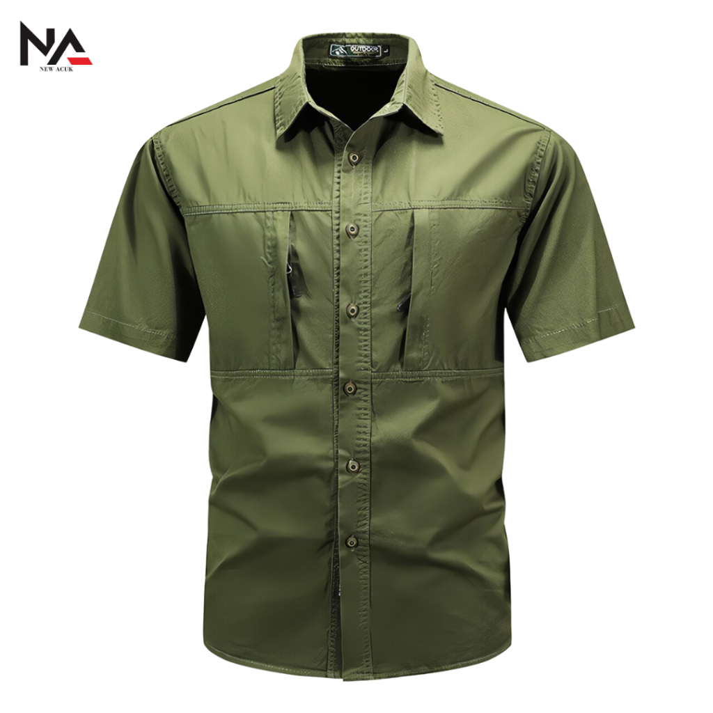 Kemeja Tactical Hijau Army Lengan Pendek / Kemeja Tactical Pria / Kemeja Tactical Lengan Pendek / Ke