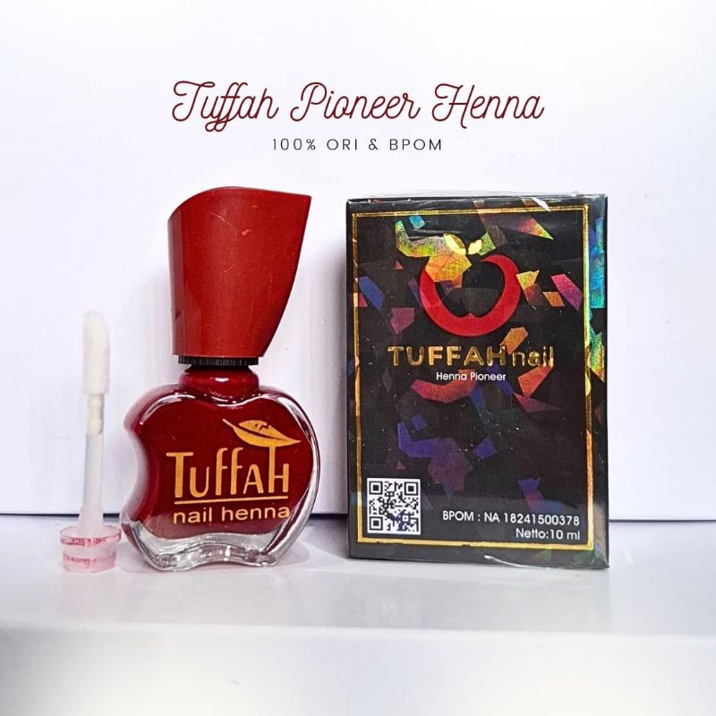 READY STOK TUFFAH NAIL HENNA MAROON 10 ml 100% ASLI (Kemasan Baru isi sama)