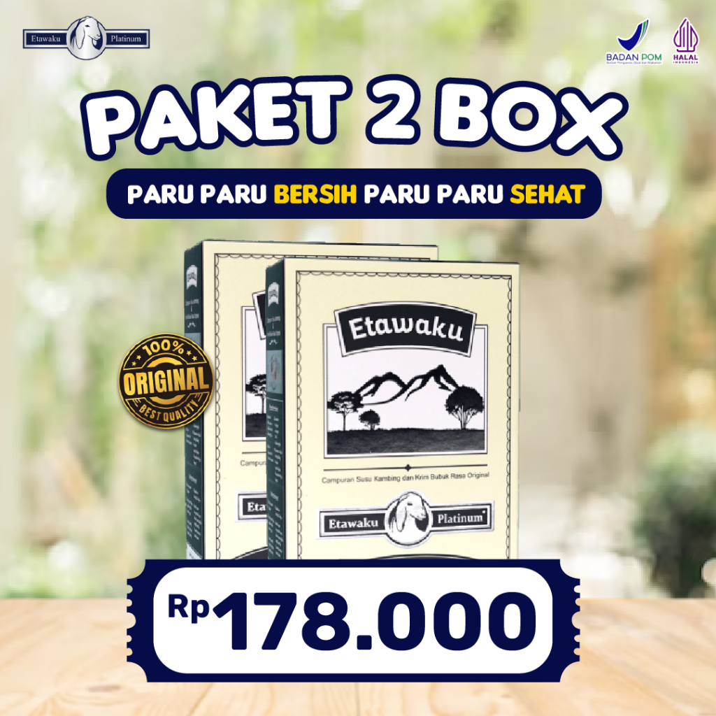 

Paket 2 Box Etawaku Platinum - 100% Original Susu Kambing Etawa Tingkatkan dan Jaga Daya Tahan Tubuh Melancarkan Sistem Pencernaan