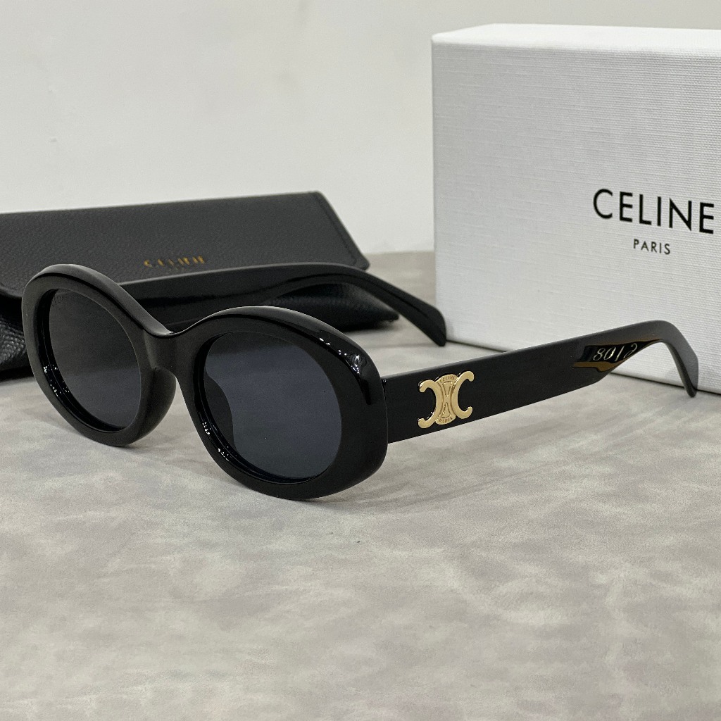 Kacamata hitam bingkai besar oval artis Korea Jennie kacamata gaya yang sama kacamata anti-UV berkua