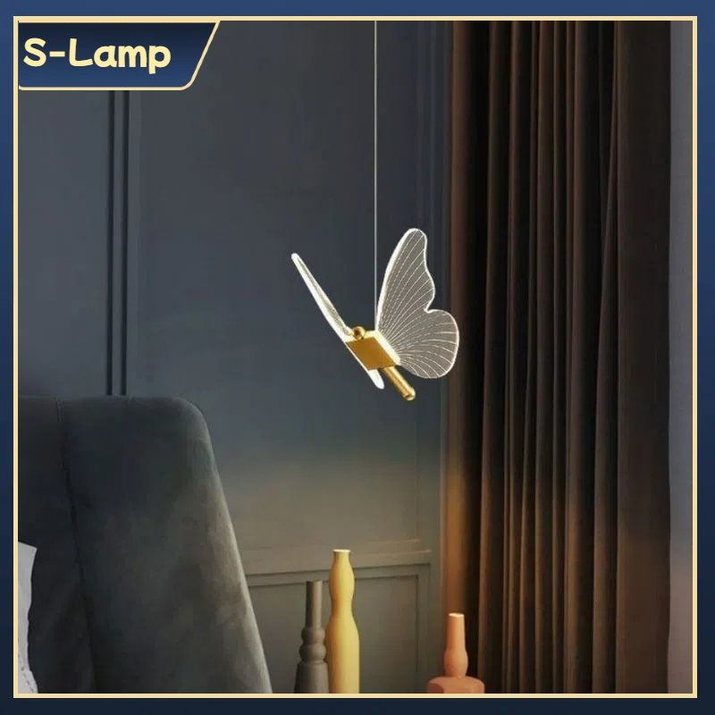 Lampu Terowongan Nordic / Lampu Kamar Tidur Penerangan Ruang Tamu Lampu Plafon Butterfly
