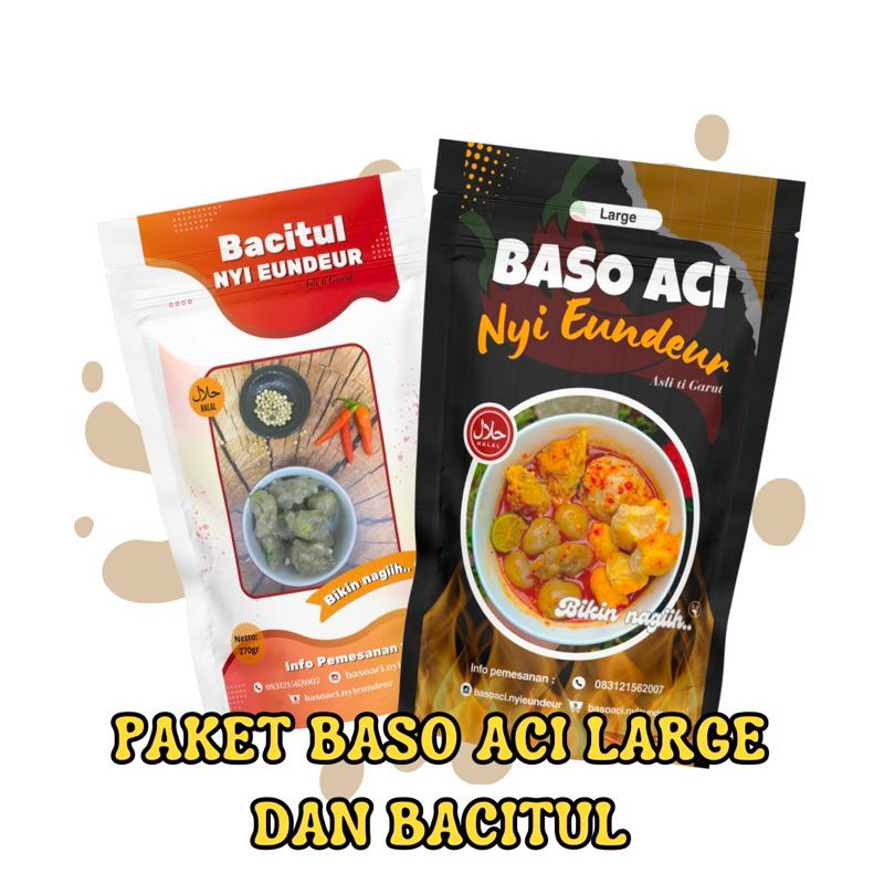 

[PAKET HEMAT] Baso Aci Nyi Eundeur(Large)+ Paket Bacitul (Bikin nagih..)