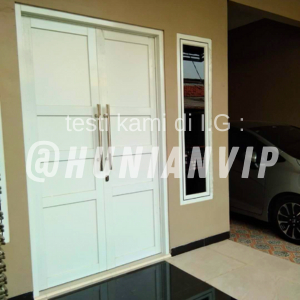 pintu utama 2 daun termasuk kusen terpasang