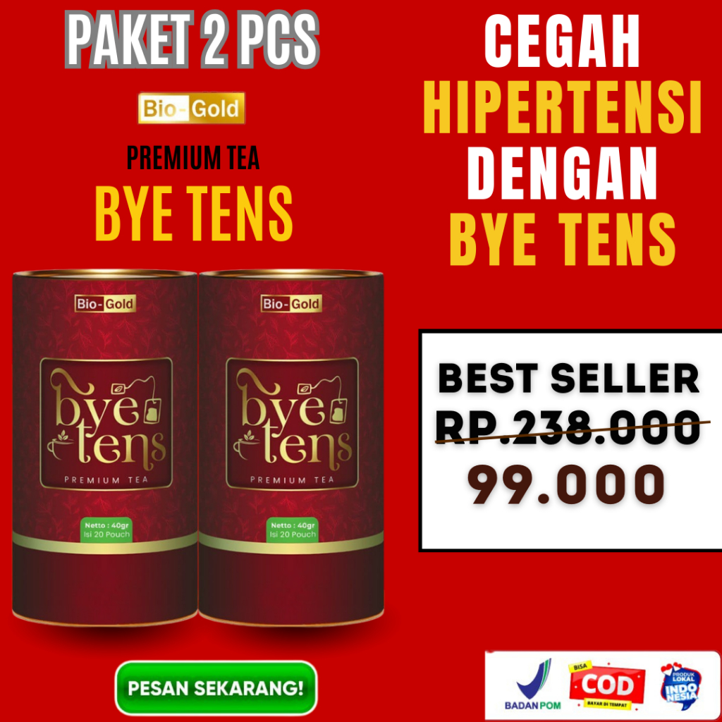 

Teh ByeTens Bio Gold 2 Kaleng Tea Premium Bye Tens Teh Herbal Premium Hidup Sehat Bebas Hipertensi