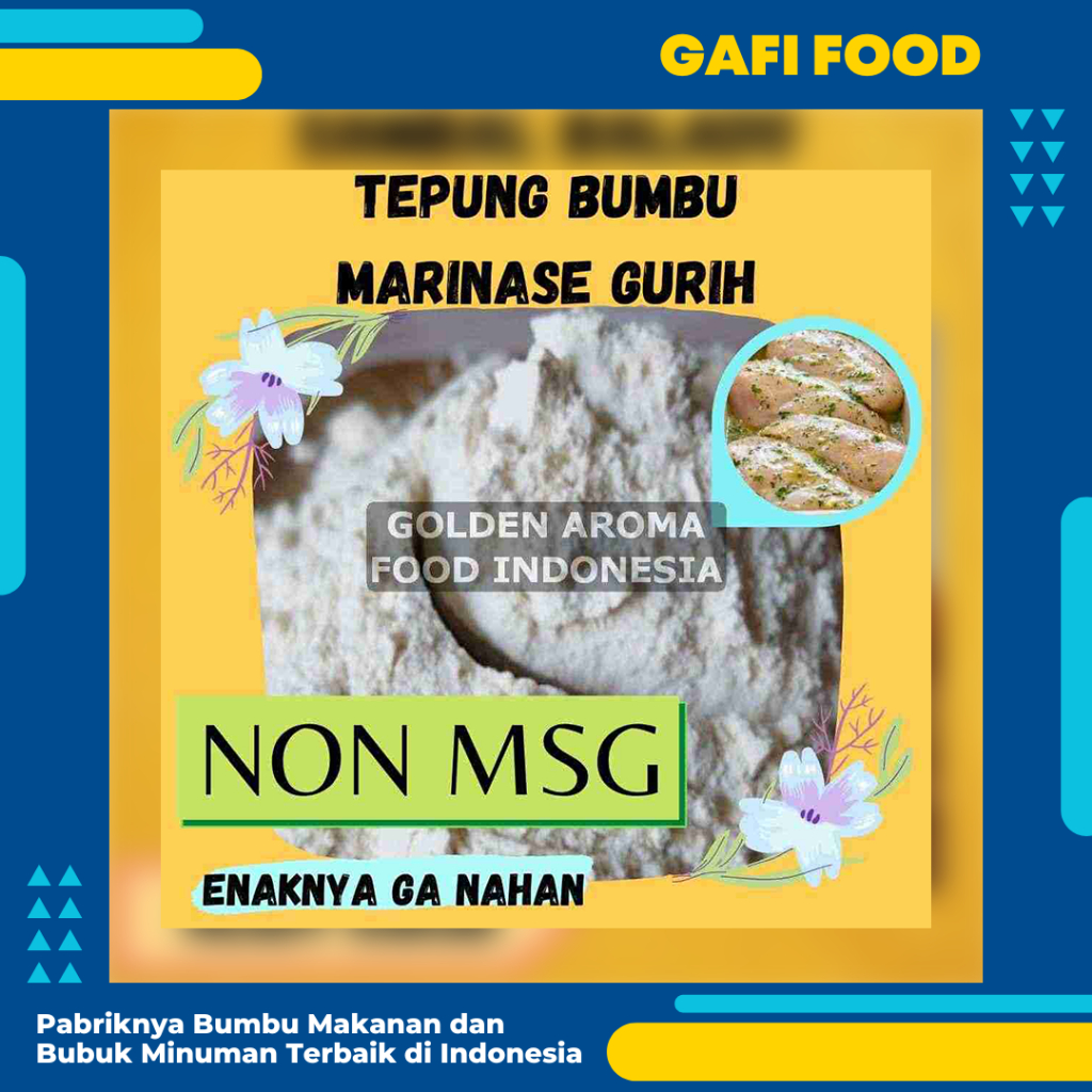 

TEPUNG BUMBU MARINASE GURIH NON MSG 1KG TEPUNG BUMBU MARINASI GURIH 1 KG FOOD GRADE HALAL TERBUKTI