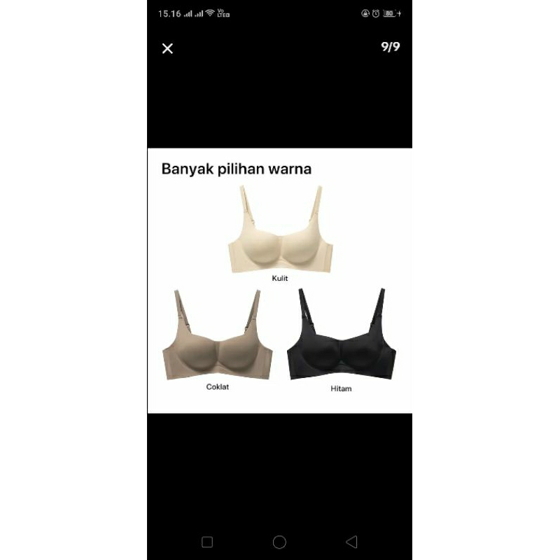 BRA GRENEY WARNA KULIT DAN HITAM