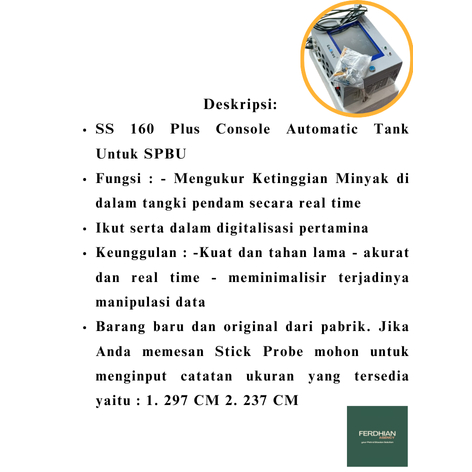 SP 300 Stick Probe Non Original Digitalisasi SPBU Pertamina Automatic Tank Gauge ATG Console SS 160
