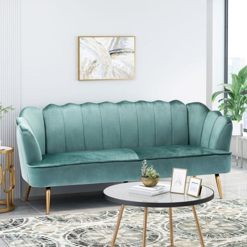 Sofa kerang 3 seater modern - sofa unik