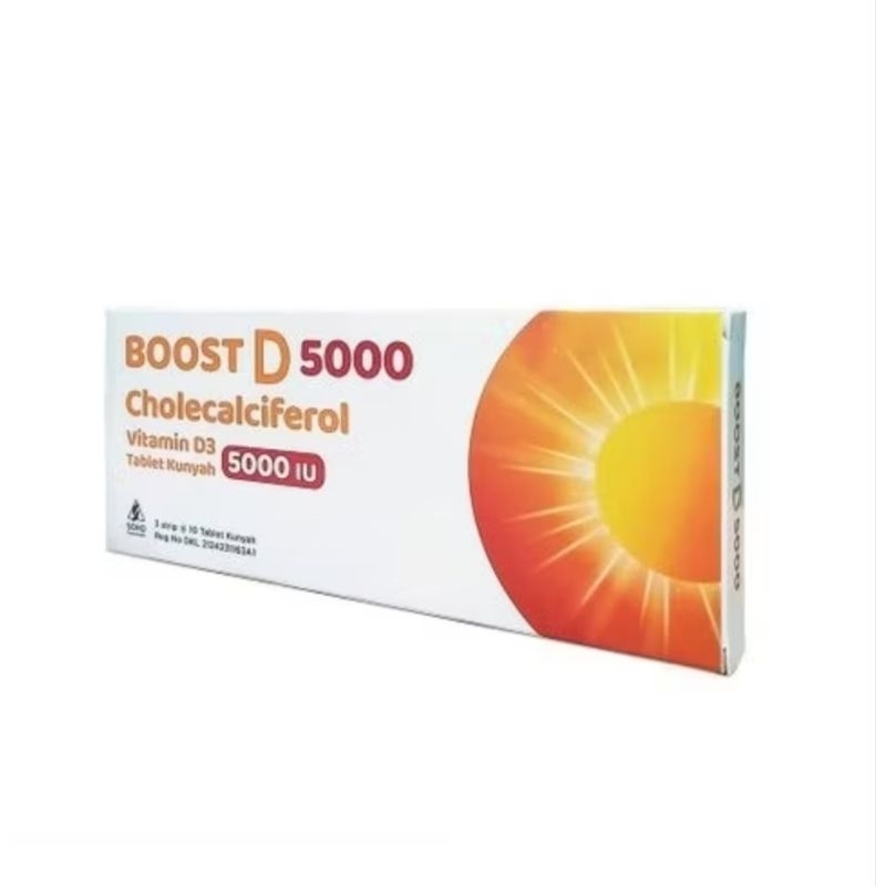 

BOOST D 1000IU/ 5000IU / VITAMIN D3 Kunyah Rasa Jeruk