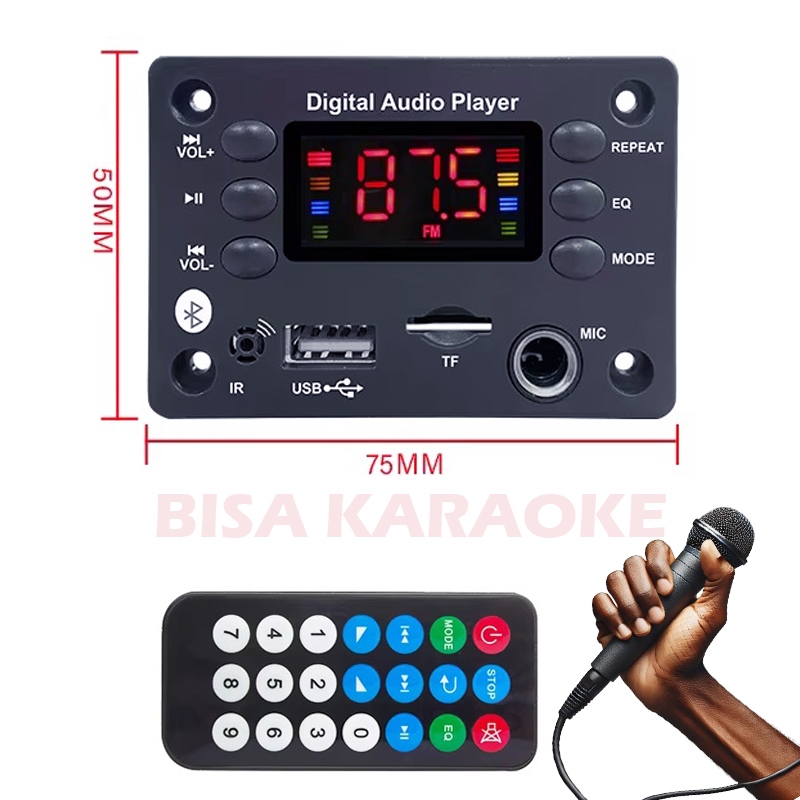 OK Modul MP3 Bluetooth Dilengkapi Soket Mic Bisa Karaoke SP25