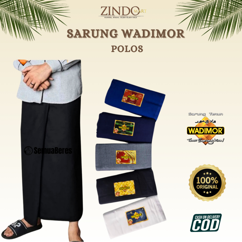 SARUNG WADIMOR MOTIF DAN POLOS / SARUNG SHOLAT DEWASA KATUN / DELHI PADANG