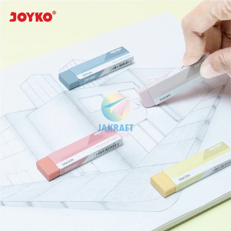

(1 Pcs) Penghapus Pensil JOYKO ER-123 Morandi Pipih 0.8 mm Panjang 6.5 Cm Seperti Mono Smart Eraser ET-ST