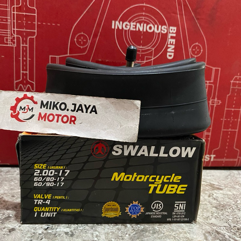 BAN DALAM MOTOR SWALLOW 200-17 RING 17