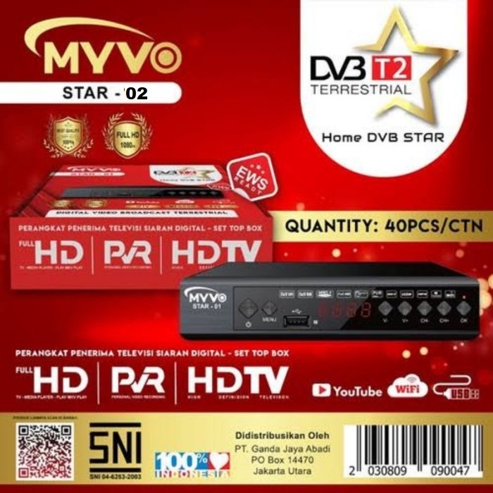 Set Top Box Digital Receiver MYVO STAR - 02 / Set Top Box Digital