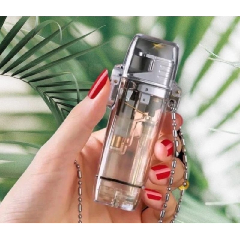 KOREK API TRANSPARAN LIGHTER ISI ULANG GAS WATERPROOF-KOREK API
