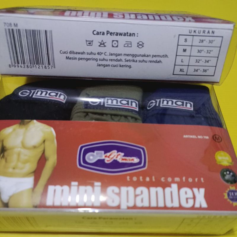Celana Dalam Gt man 708/Cd Gt Man  Mini Spandex/Cd Gt man 708