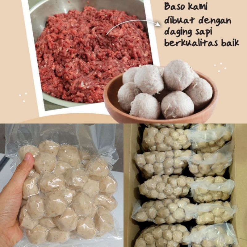 

Baso sapi Vakum Halal Homemade 800gr 50 pcs