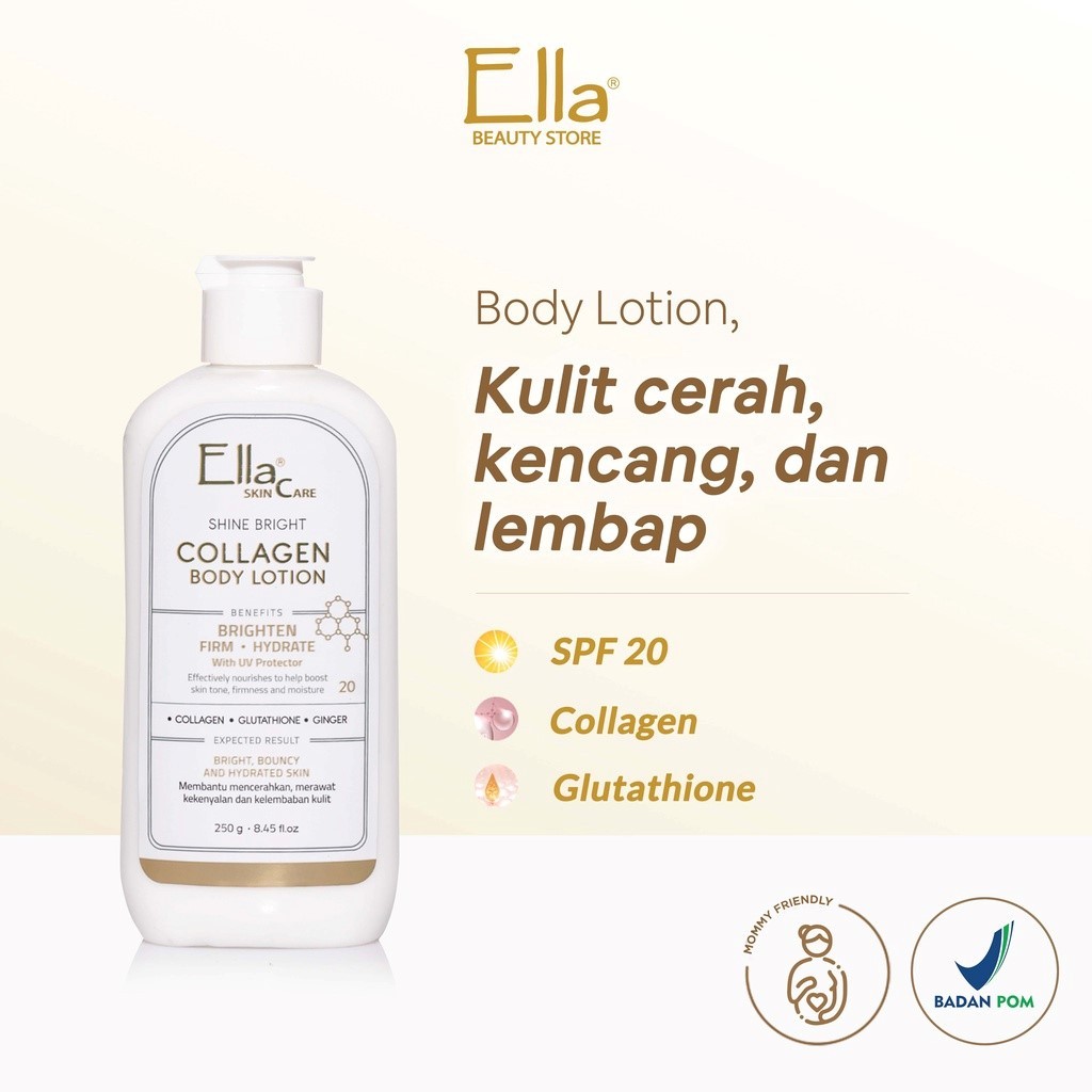 Ella Skincare Shine Bright Collagen Body Lotion (Handbody Pencerah Tubuh)