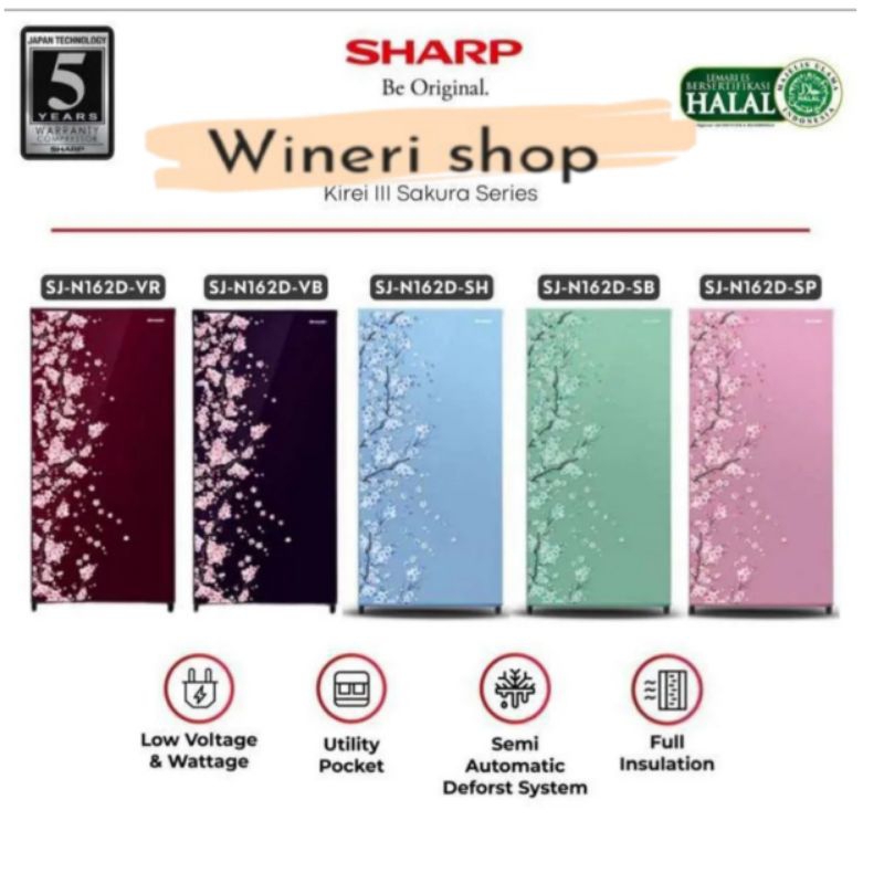 Kulkas Sharp 1Pintu  / Kulkas sharp SJ 162D / Kulkas sharp SJ182D / Kulkas Sharp SJ192D / Kulkas Sha