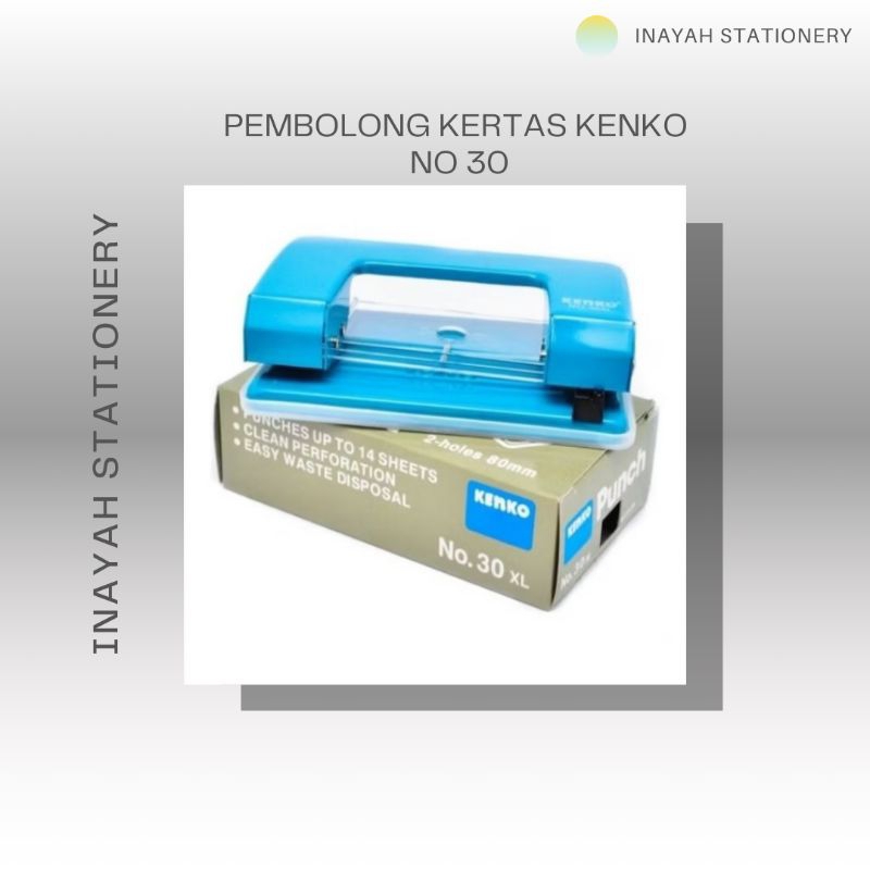 

PEMBOLONG KERTAS PUNCH KECIL MEREK KENKO NO 30 Alat Stationery Alat Stationery
