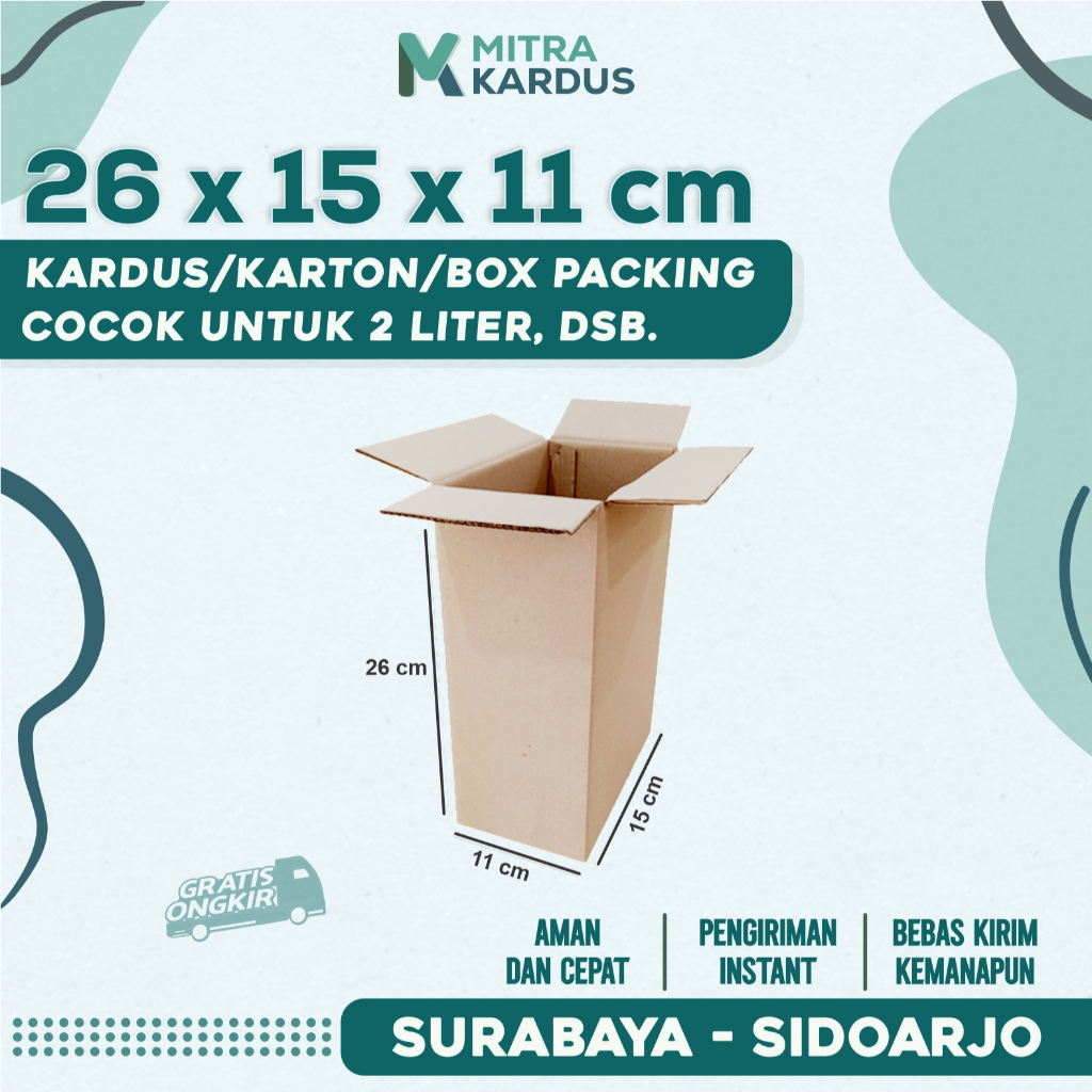 

kardus packing 26x15x11 cm / box karton corrugated single wall premium / Box Packing packing online