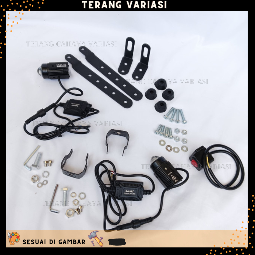 LAMPU D2 LASER BULLAES PLUS BRACKET UNTUK ADV 150 ADV 160