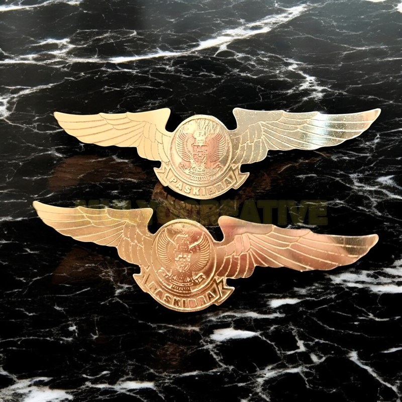 Wing Garuda Paskibra - Lencana Wing Logo Garuda Paskibra Full Logam Kuningan