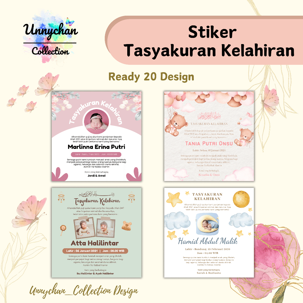 

STIKER LABEL TASYAKURAN KELAHIRAN / STICKER LABEL TASYAKURAN KELAHIRAN ANAK BENTUK PERSEGI