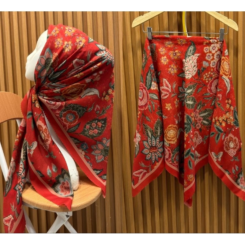 JILBAB SEGI 4 DENAY KW /KERUDUNG DENAY SEGI EMPAT DENAY KW SEGI 4 EMPAT KATUN VOAL MOTIF PREMIUM SEG