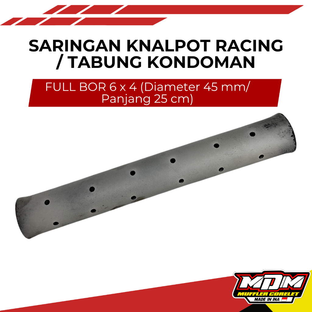 MDM RACING MUFFLER Saringan Engker Bor 64 50 Mm / 45 Mm Panjang 25 CM