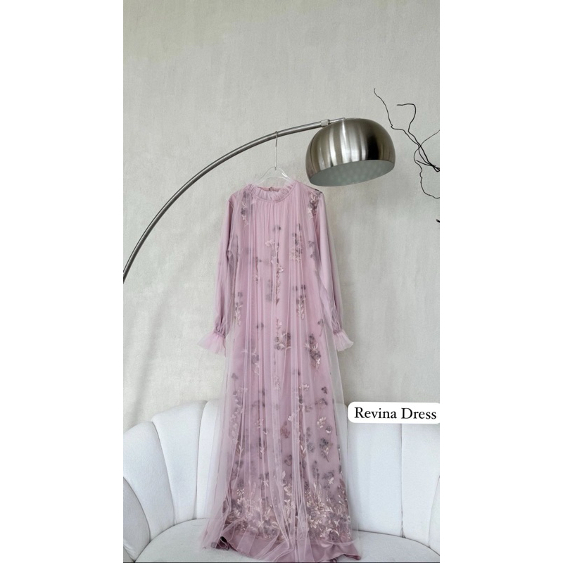 Revina Dress Import / Dress Outer lebaran 2025/ gamis brukat lebaran 2025