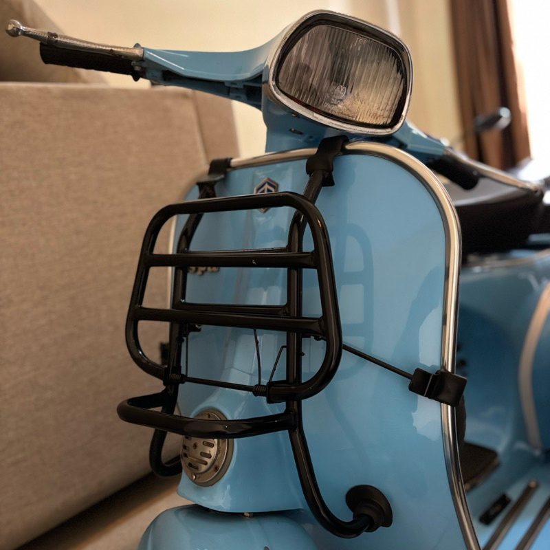 Frontrack Hitam rak depan dudukan vespa super sprint vbb px series all vespa kualitas bagus