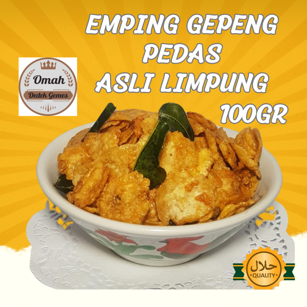 

EMPING GEPENG PEDAS 100GR EXPORT QUALITY ASLI PRODUKSI LIMPUNG