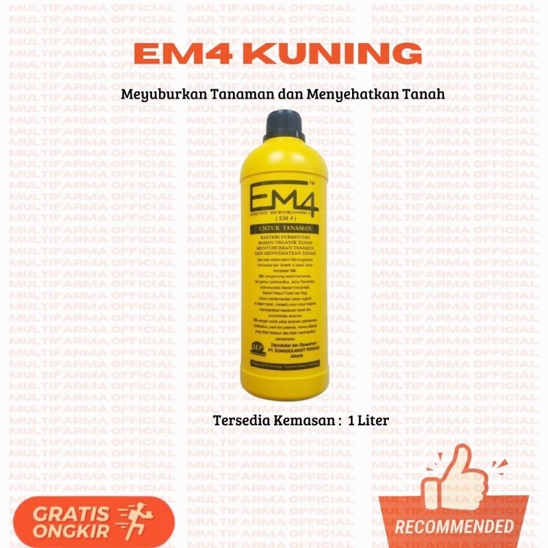 EM4 Pertanian Bakteri Starter Fermentasi Pupuk Tanaman 1L EM4 Kuning