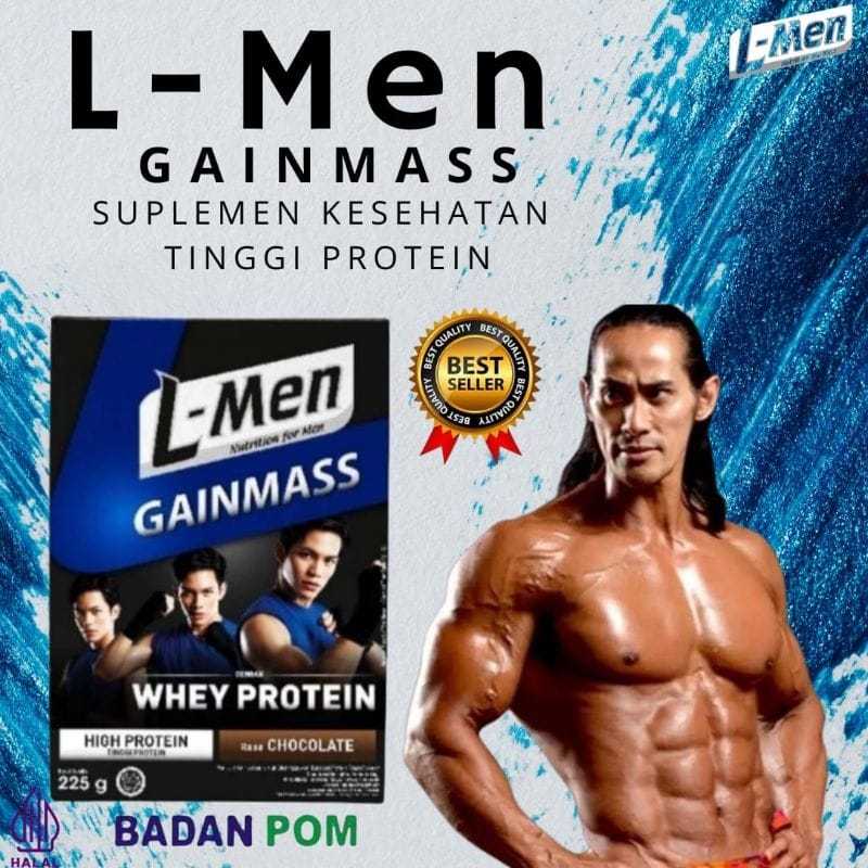 

PROMO !!! L-Men Gain Mass Chocolate 225Gram / L-Men Gain Mass Banana 225Gram / L-Men Gain Mass Taro 200 Gram / Suplemen Penambah Massa Otot Tinggi Whey Protein