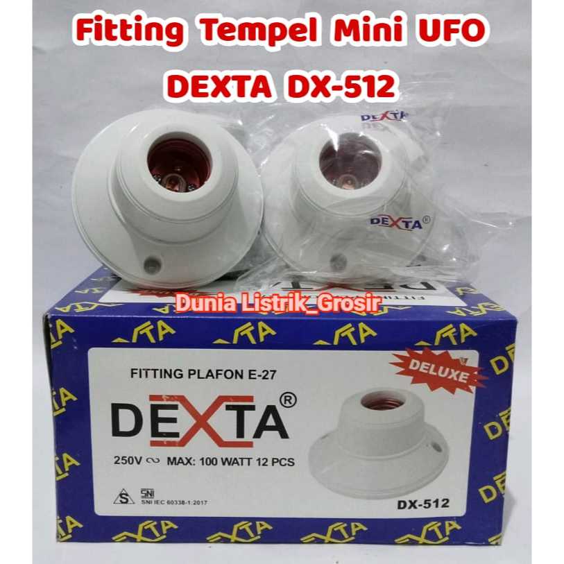 Fitting Fiting Piting Lampu Plavon Tempel Dexta Bulat Mini Ufo DX-512 DELUXE DEXTA