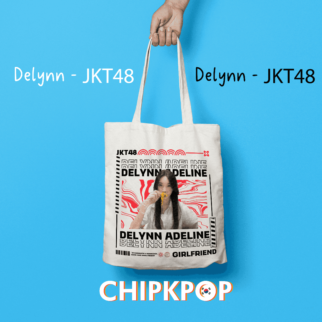[PAKET SET DELYNN] [JKT48] I TOTEBAG OSHI DELYNN JKT 48 FANMADE BISA COD I TOTEBAG JKT 48 OSHI DELYN
