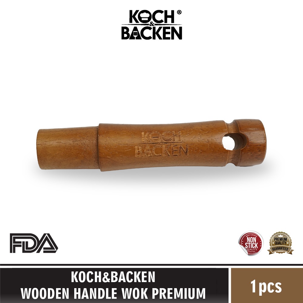 KOCH&BACKEN Gagang Kayu Wajan Penggorengan