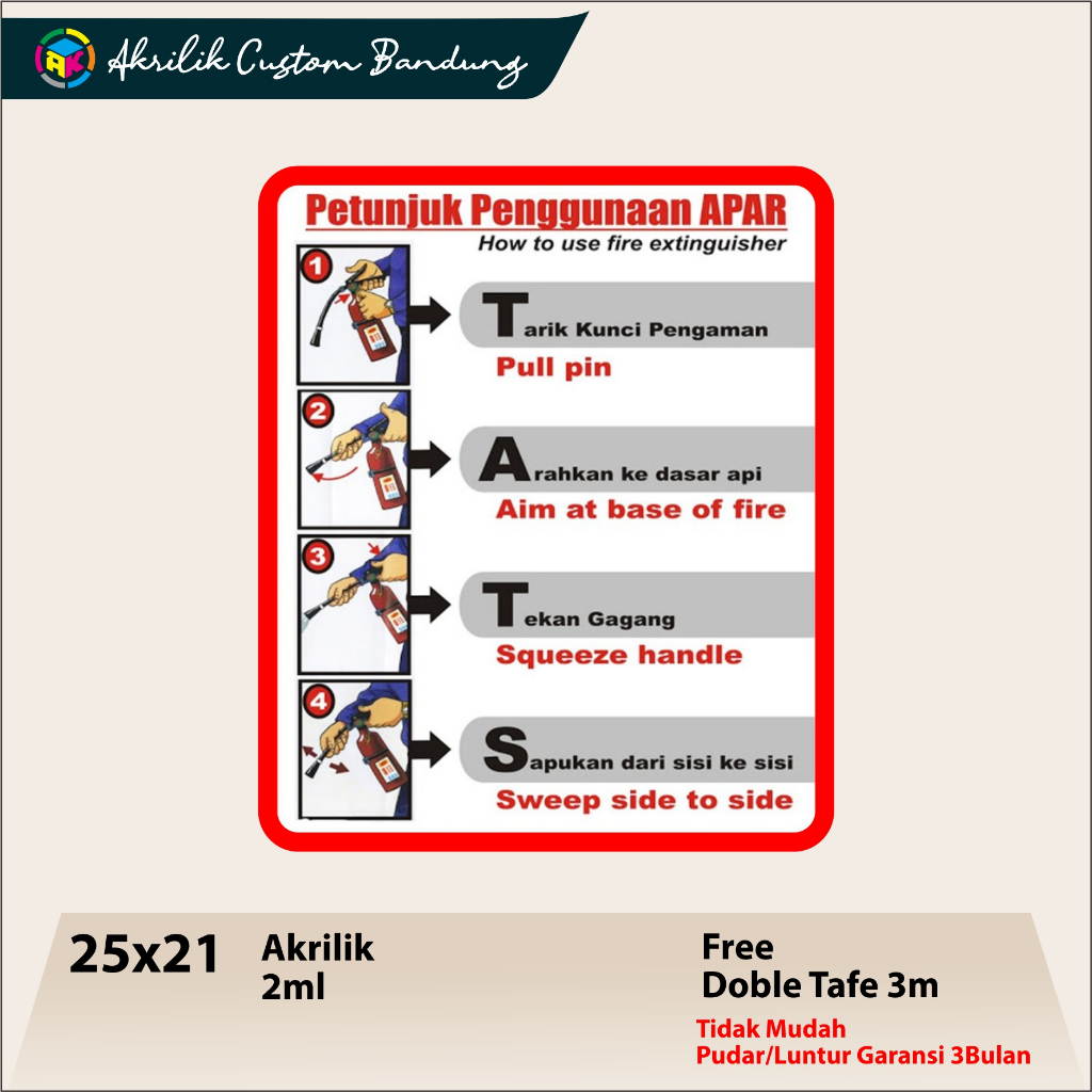 

AKRILIK PETUNJUK PENGGUNAAN APAR ACRYLIC AKRILIK APAR