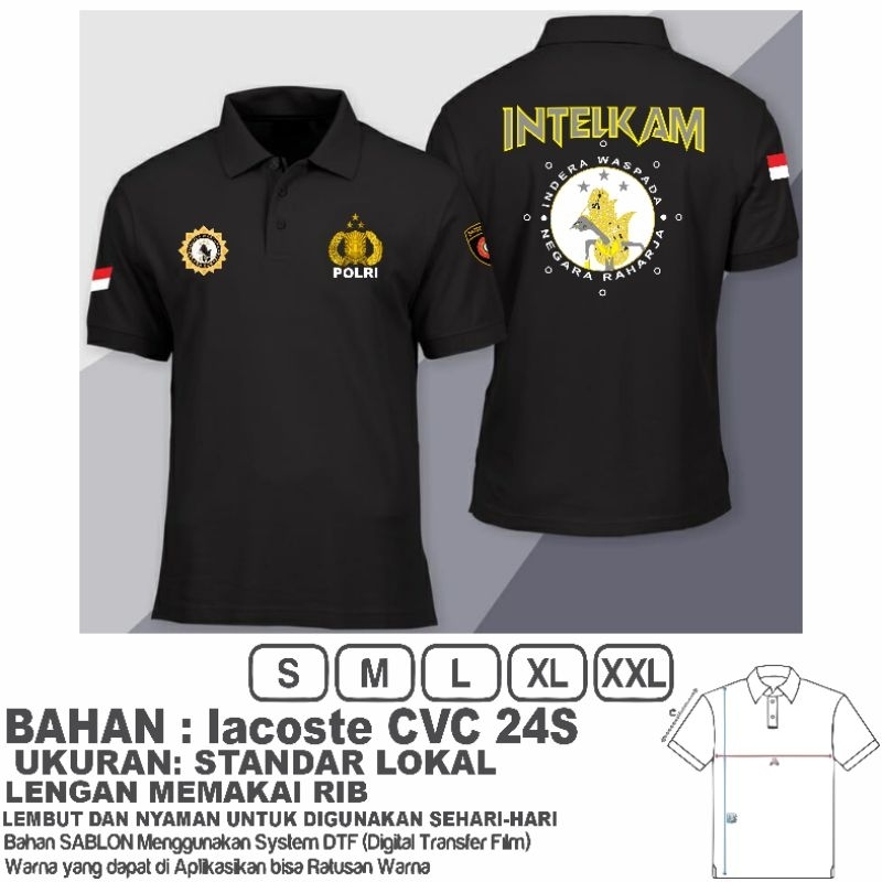 kaos intel terbaru polo lengan pendek/penyidik/intelkam