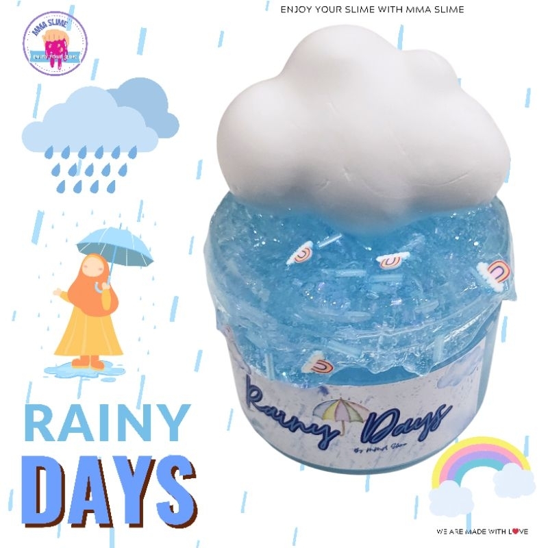 MMA Slime Rainy Days slime unik slime hiasan slime mainan slime murah