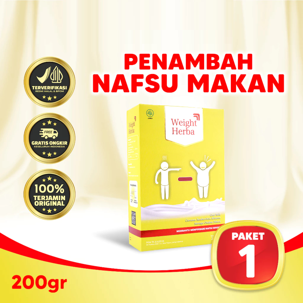 

Weight Herba - Susu Penambah Berat Badan dan Nafsu Makan Berkualitas Tinggi 1 BOX