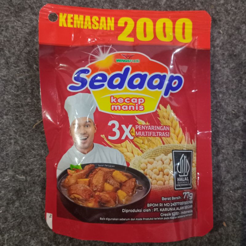 

Sedaap Kecap Manis Kemasan Ekonomis 2000an Pouch Ecer 77 Ml